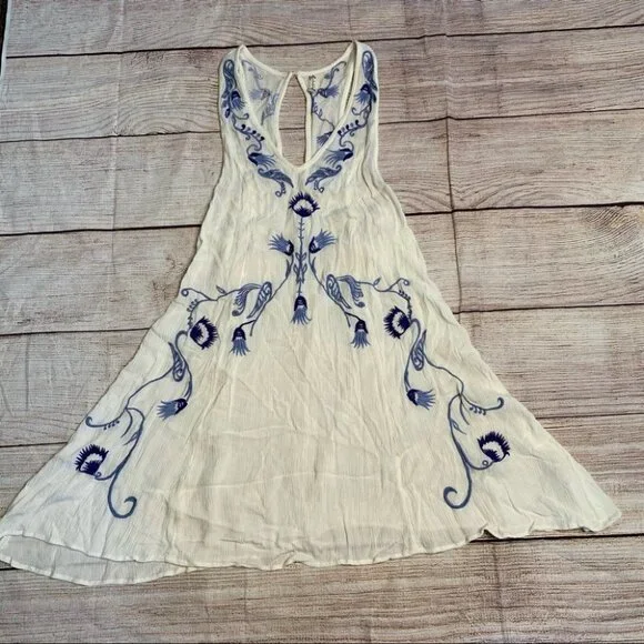 Free People White Adelaide Festival Slip Dress Size Xs - Picture 3 of 13